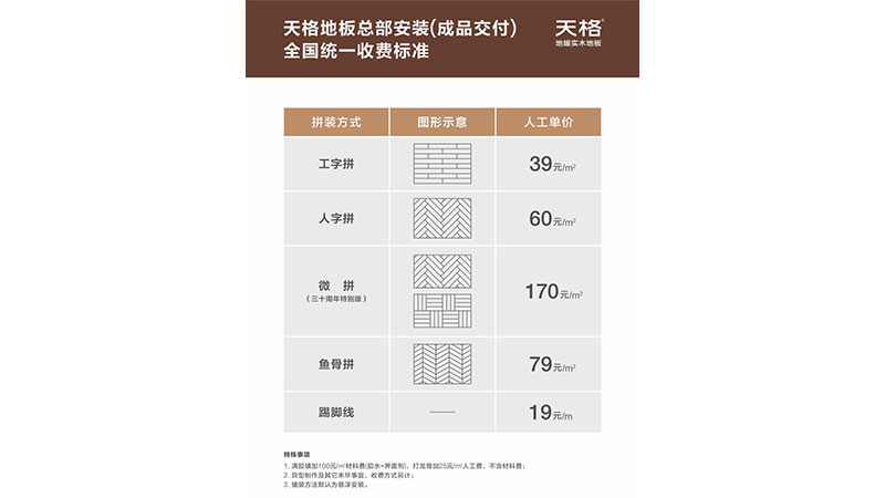 讓服務(wù)價(jià)值更客觀｜天格地板公布總部安裝全國統(tǒng)一收費(fèi)標(biāo)準(zhǔn)